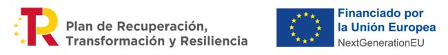 Plan de recuperación, transformación y resiliencia gobierno de españa. Financiado por la Unión Europea. Fondos FEDER